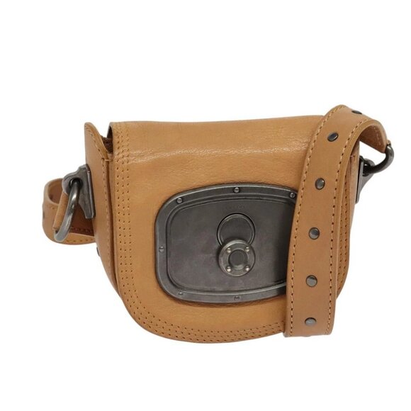CELINE Shoulder Bag Leather Beige - Picture 1 of 16